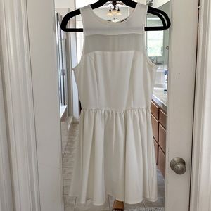 White skater dress